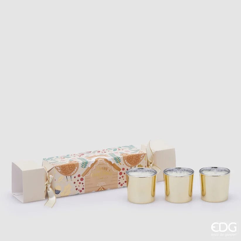 3 scented candles in decorative glass and jewelry box - Christmas gift