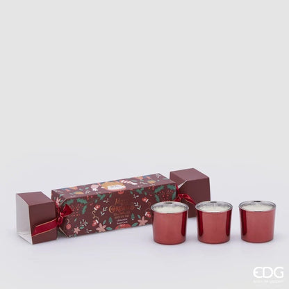 3 scented candles in decorative glass and jewelry box - Christmas gift
