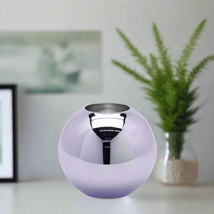 Flower vase - reflective glass ball height 6.3" Ø 7.1" in 3 colours