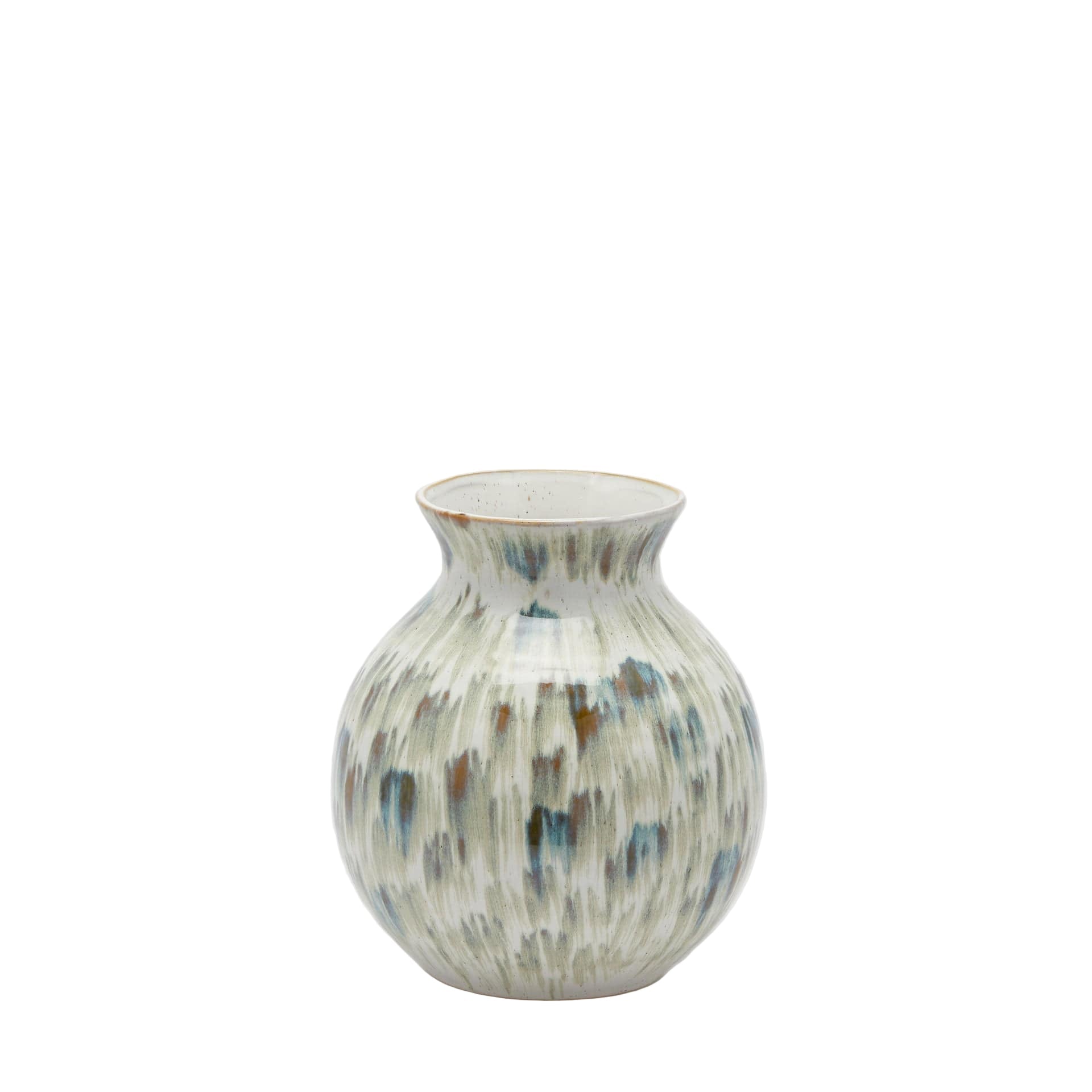 Italiving Ceramic Vase Designer vase made of painted ceramic Height 8.85 in Ø 8.07 in - Handmade