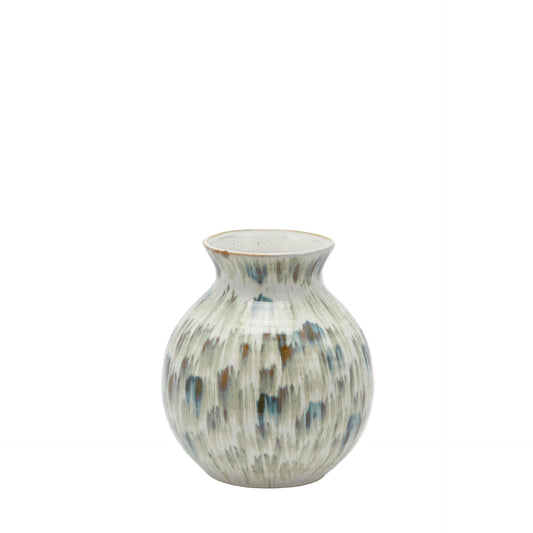 Italiving Ceramic Vase Designer vase made of painted ceramic Height 8.85 in Ø 8.07 in - Handmade