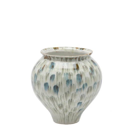Italiving ceramic vase Designer vase made of painted ceramic Height 11.81 in Ø 11.22 in - Handmade