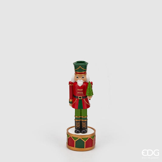 Candlestick for tall candles - Christmas soldier large