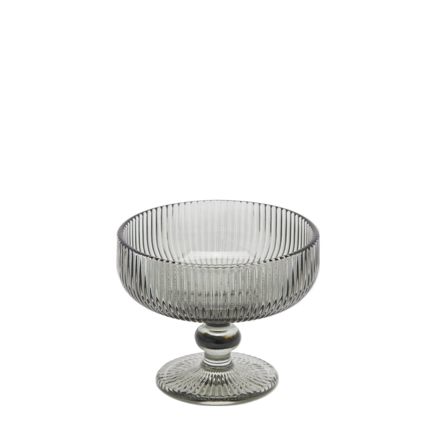 Italiving Champagne Glass Smoky grey champagne flute with wave design – Sparkling elegance for special moments