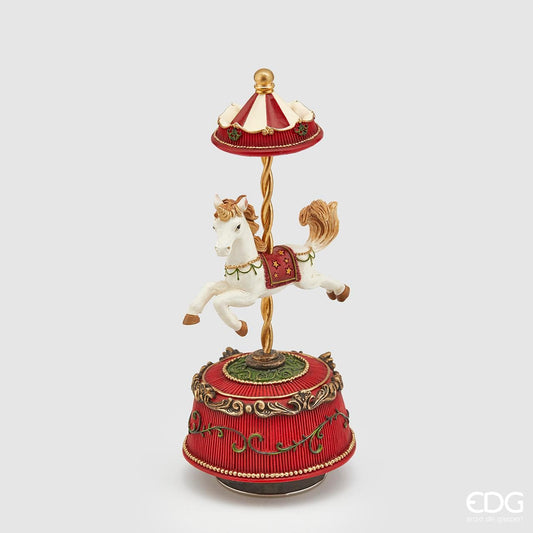 Toy carousel with music and horse - hand-made