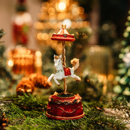 Toy carousel with music and horse - hand-made