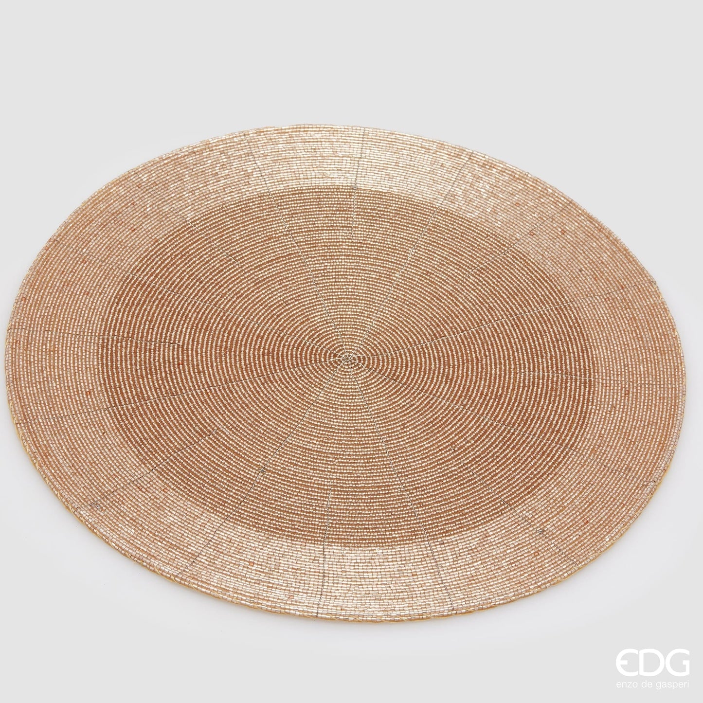 Placemat two-tone made of small round beads, Ø 14" in 4 colors