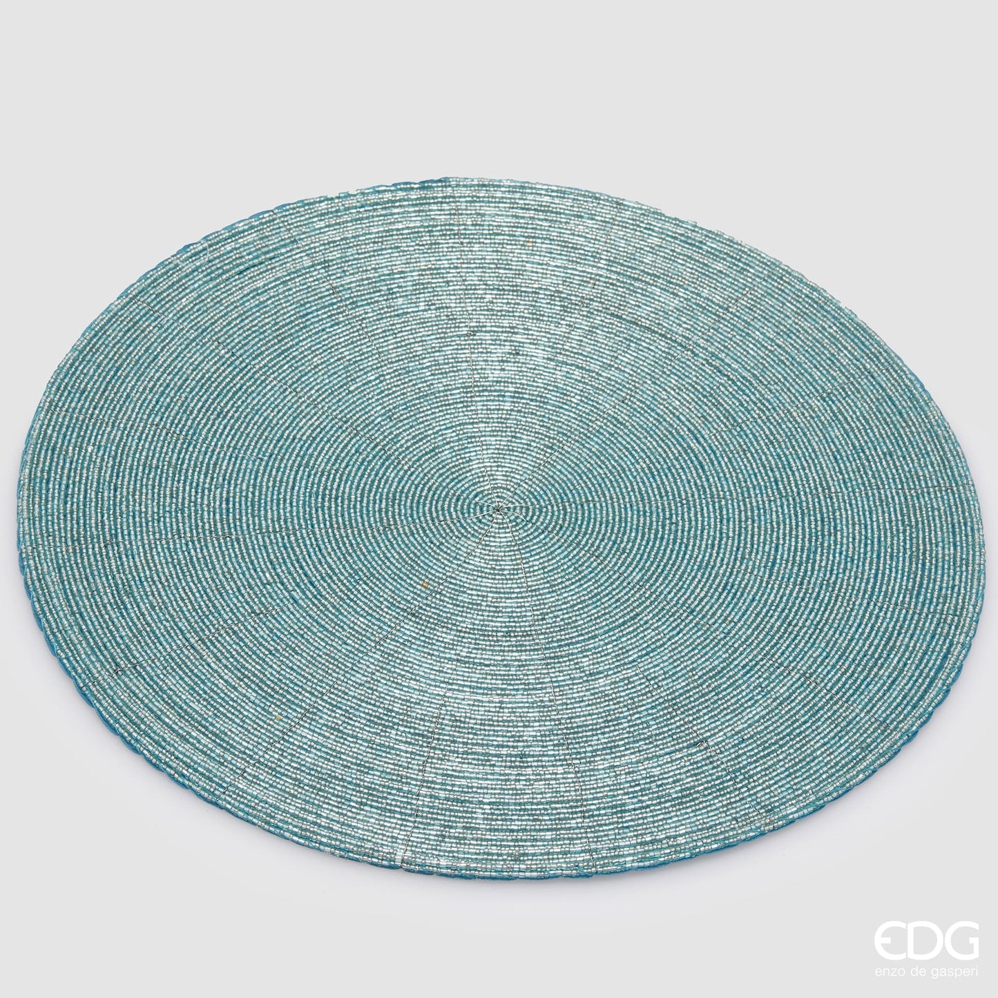 Placemat two-tone made of small round beads, Ø 14" in 4 colors