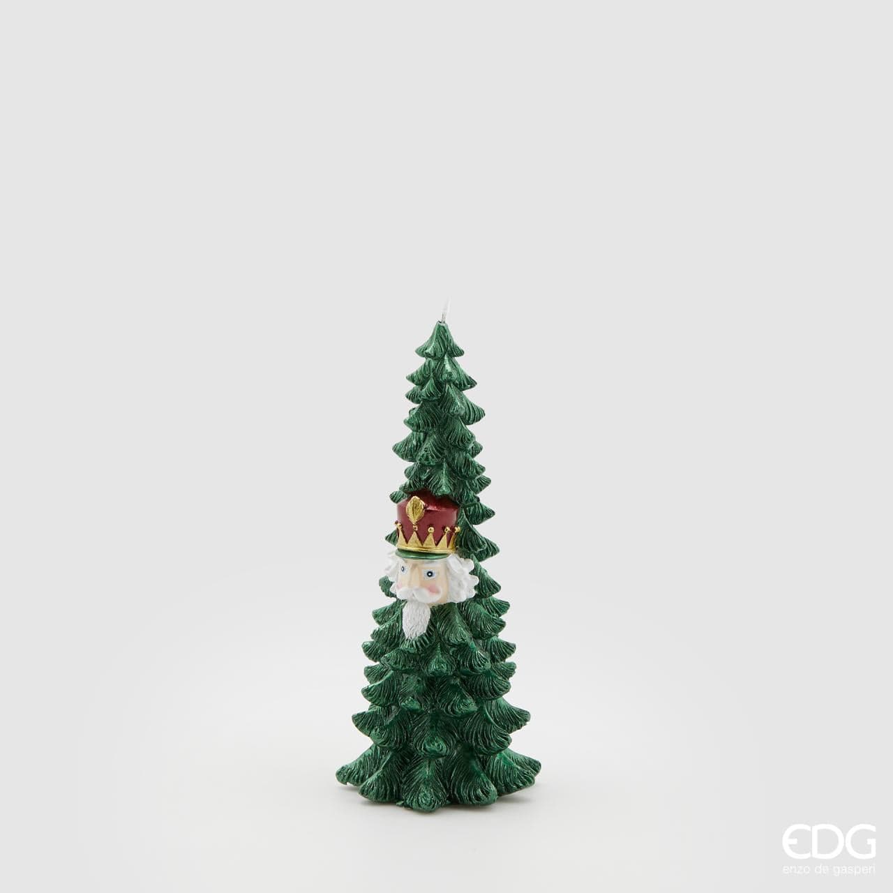 Christmas tree candle with Christmas soldiers H 8.2"