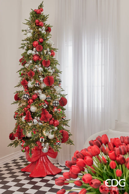 Christmas decoration Christmas tree red made of paper - Origami - Ø 8.6"