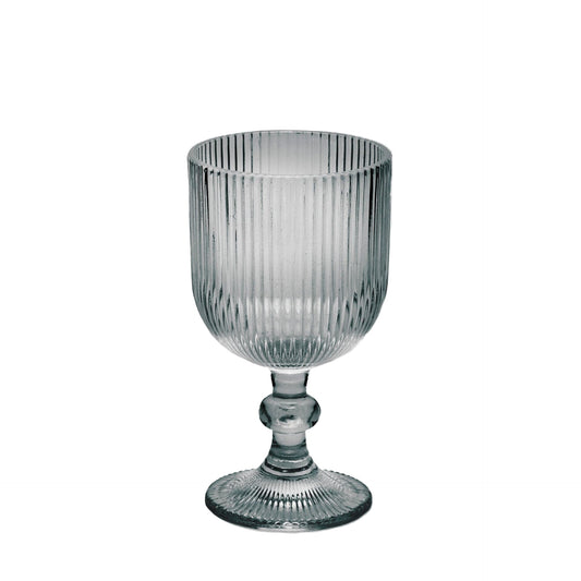 Italiving wine glass Smoke grey red wine glass with wave design – style meets elegance